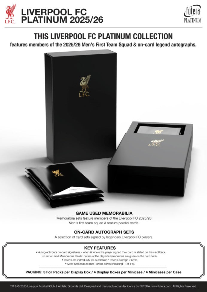 Futera Liverpool Platinum 2025/26 - Hobby Box