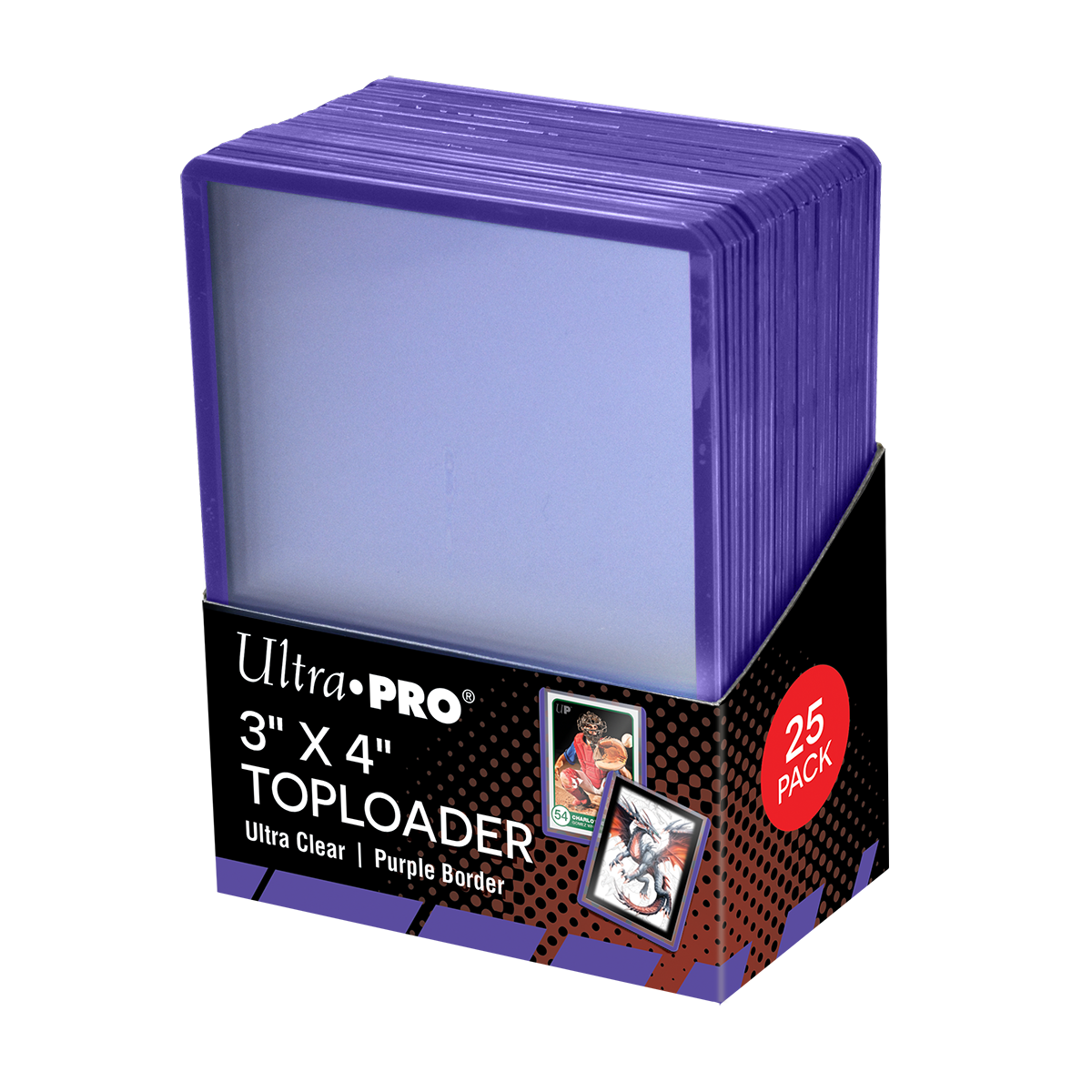 Ultra PRO 3" X 4" Purple Border Toploader (25)
