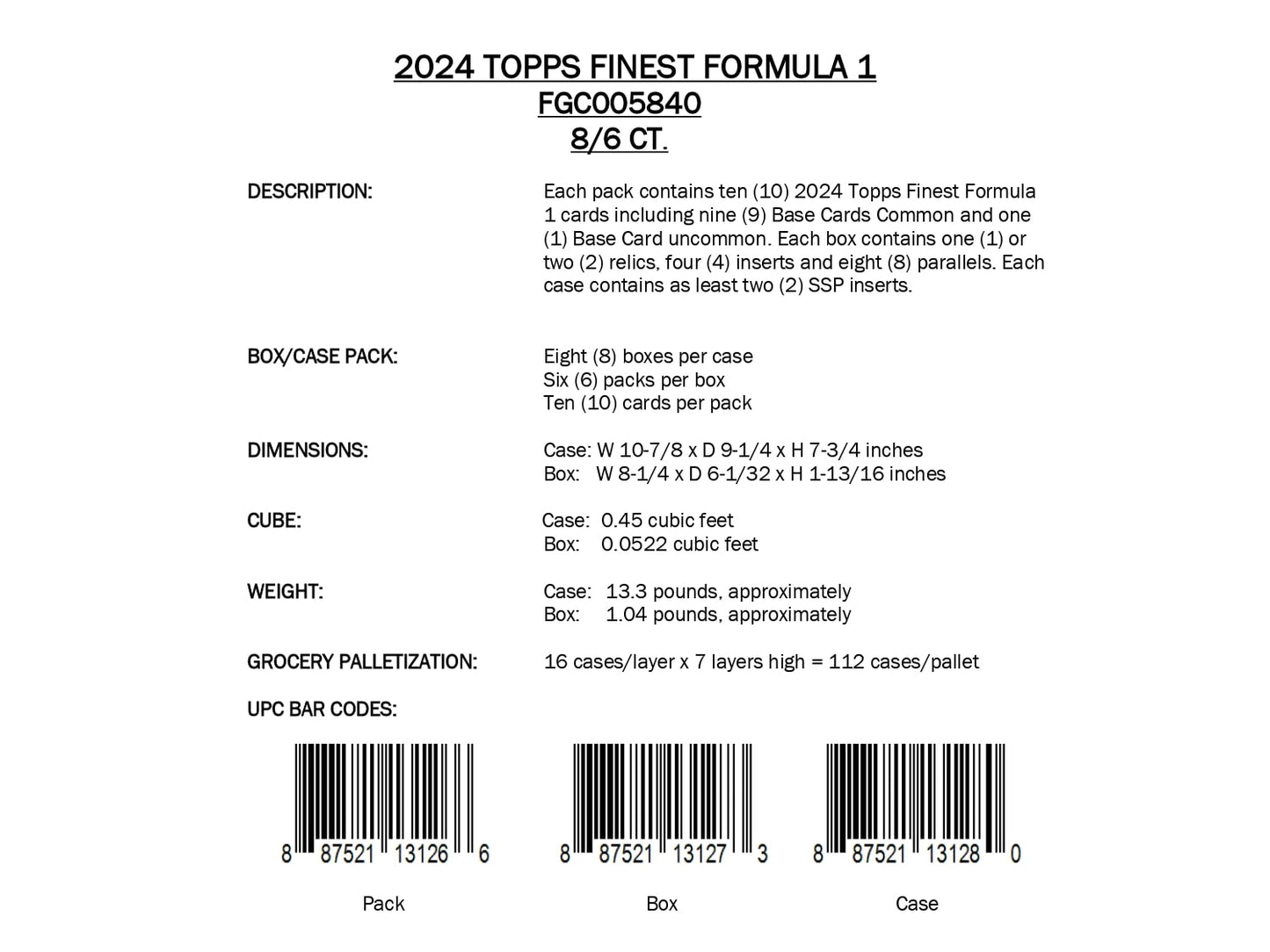Topps Finest Formula 1 2024 - Hobby Box
