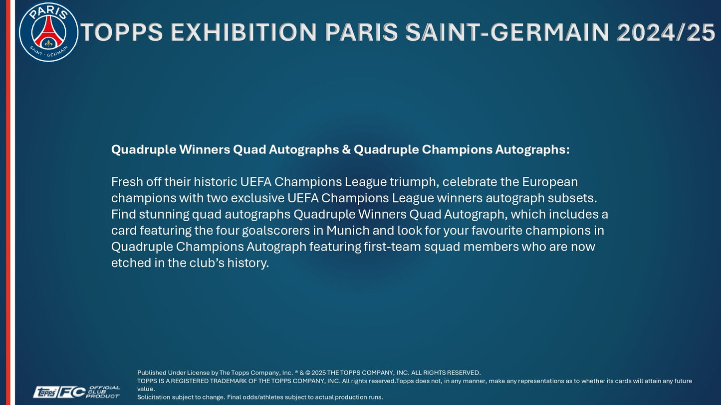 Topps Paris Saint-Germain Exhibition 2024/25