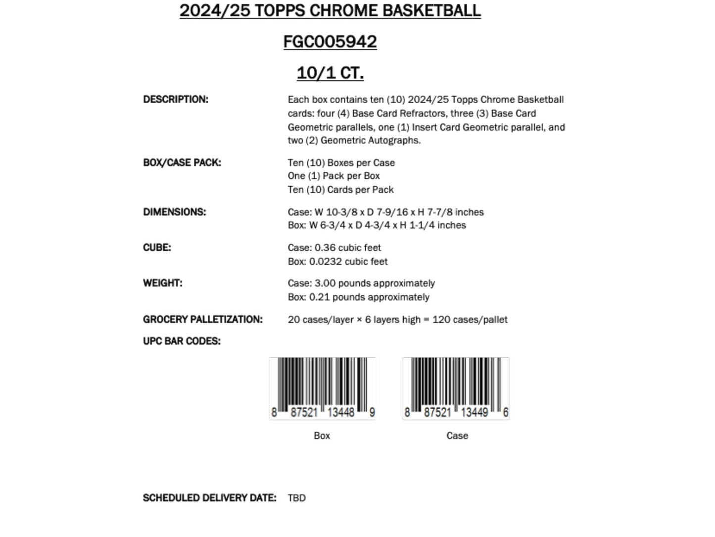 Topps Chrome Basketball 2024/25 - Breaker's Delight