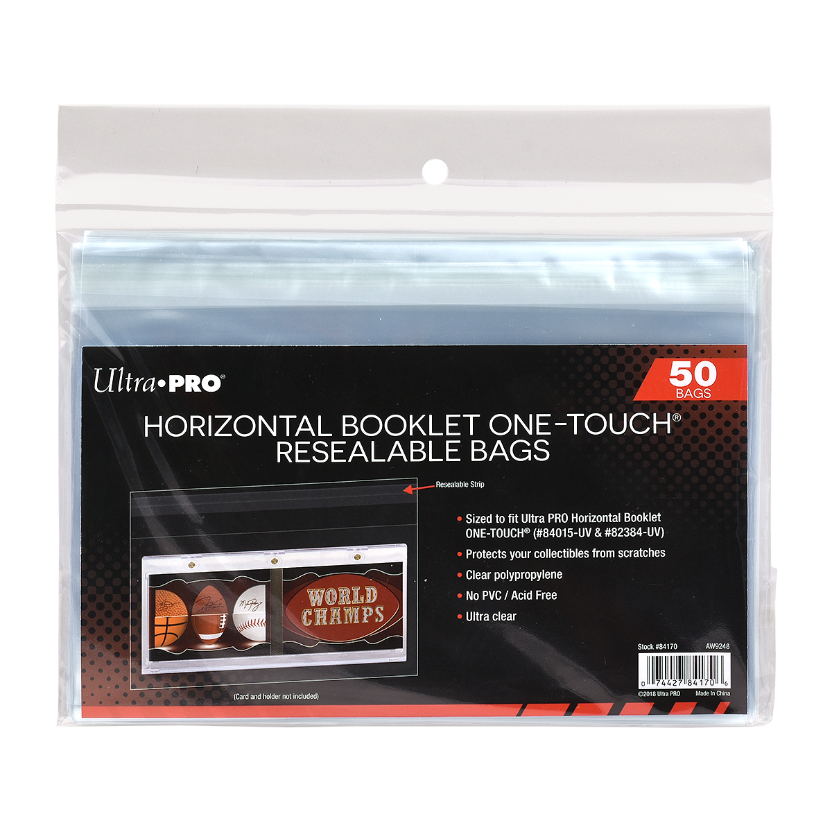 Ultra PRO Horizontal Booklet ONE-TOUCH Resealable Bags (50)