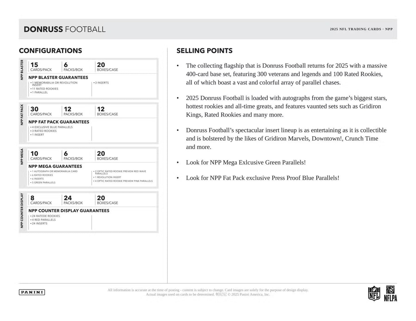 Panini Donruss Football 2025 - Blaster Box