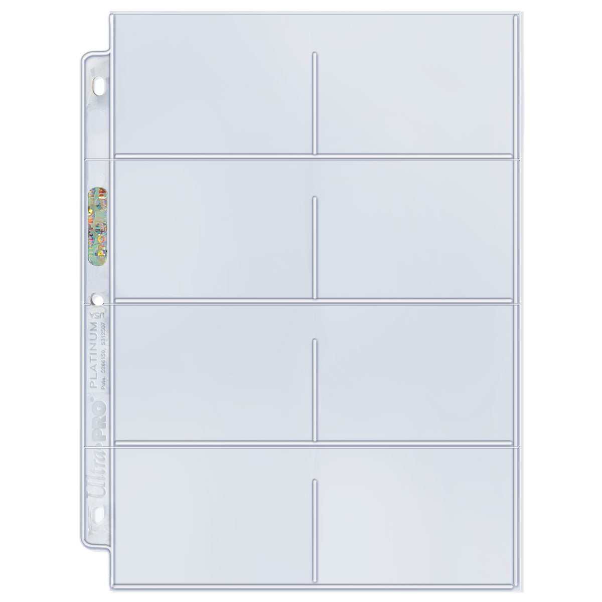 Ultra PRO 8-Pocket Platinum Page with 3.5" X 2.75" Pockets (100)