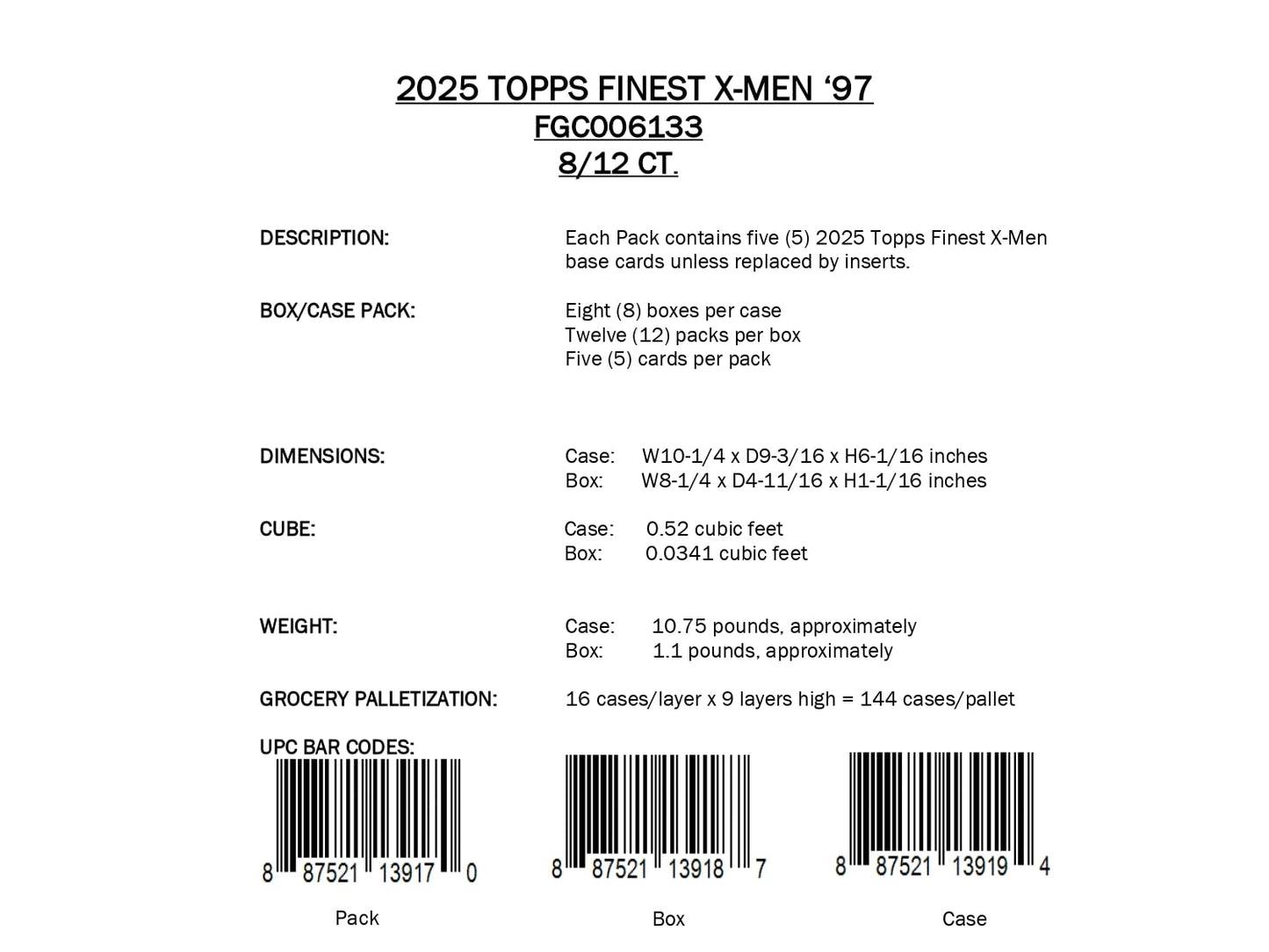 Topps Finest X-Men 97 - Hobby Box