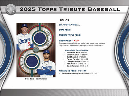 Topps Tribute Baseball 2025 - Hobby Box