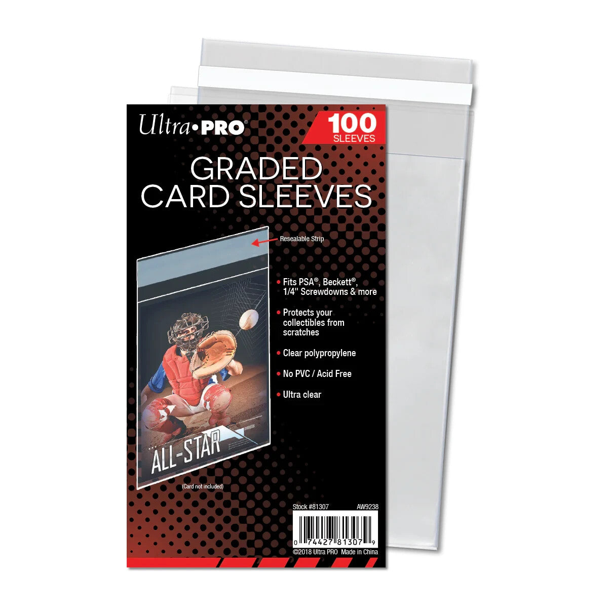 Ultra PRO Graded Sleeves Resealable for Beckett (100)