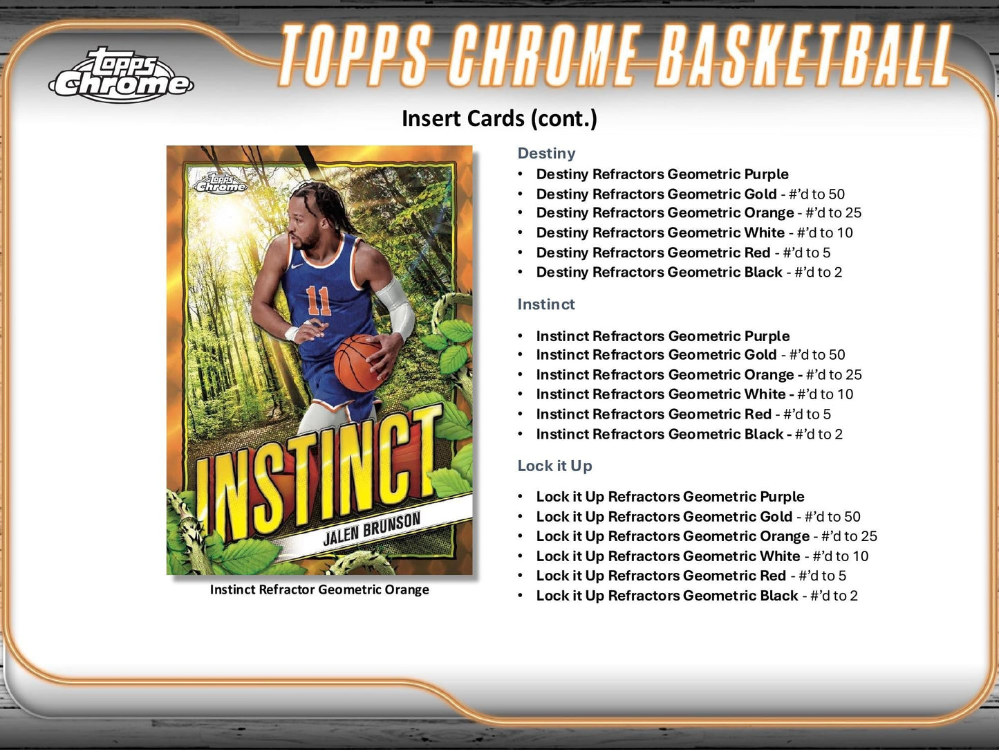 Topps Chrome Basketball 2024/25 - Breaker's Delight