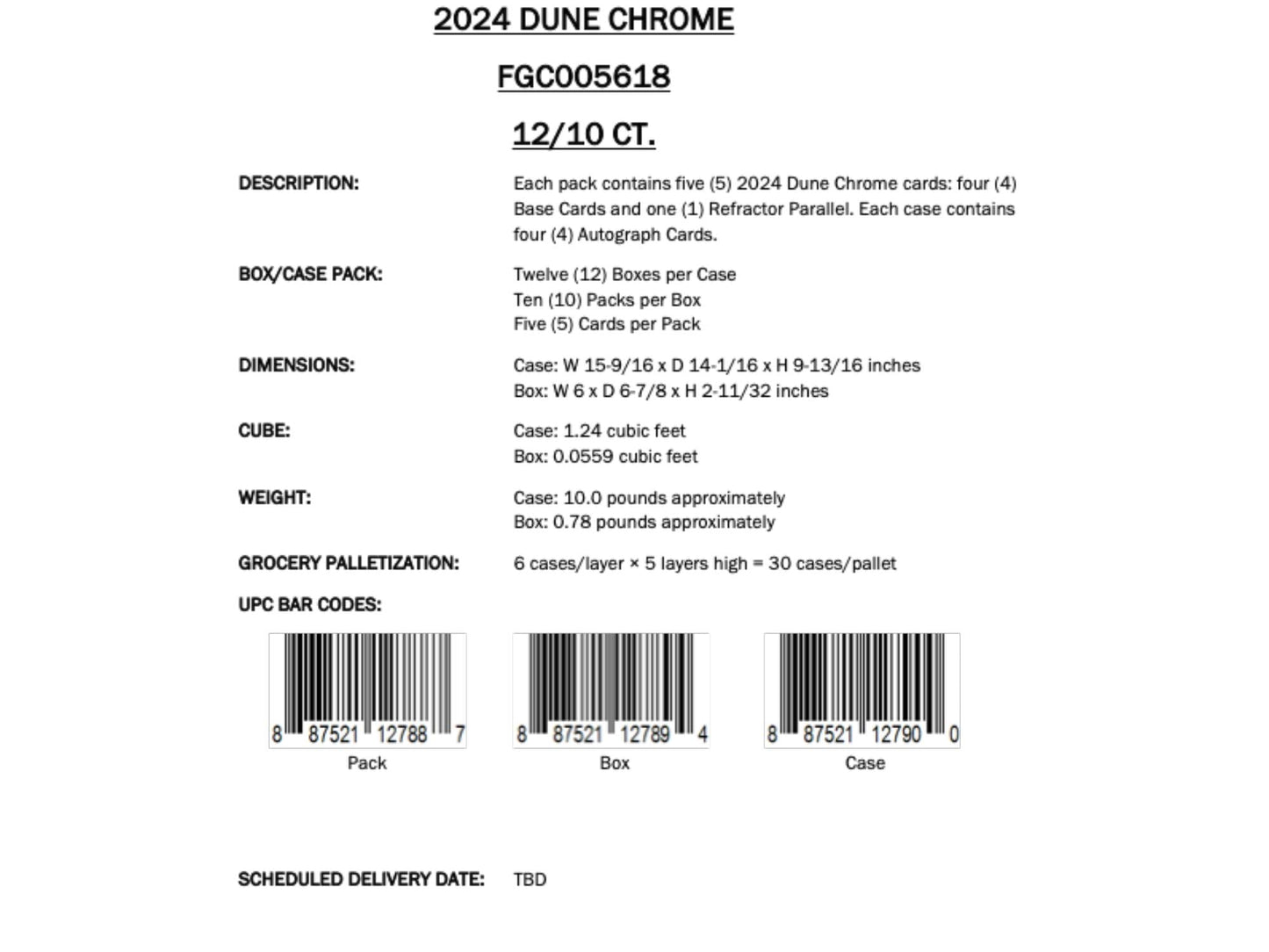 Topps Chrome Dune 2024 - Hobby Box