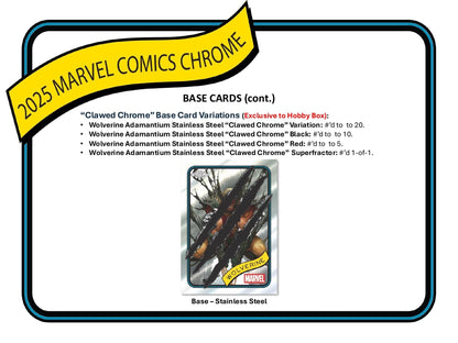 Topps Chrome Marvel 2025 - Hobby Box