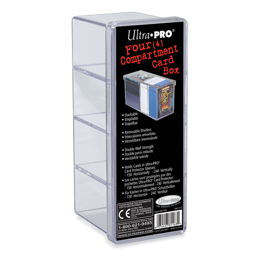 Ultra PRO 4-Compartment Card Box - Clear