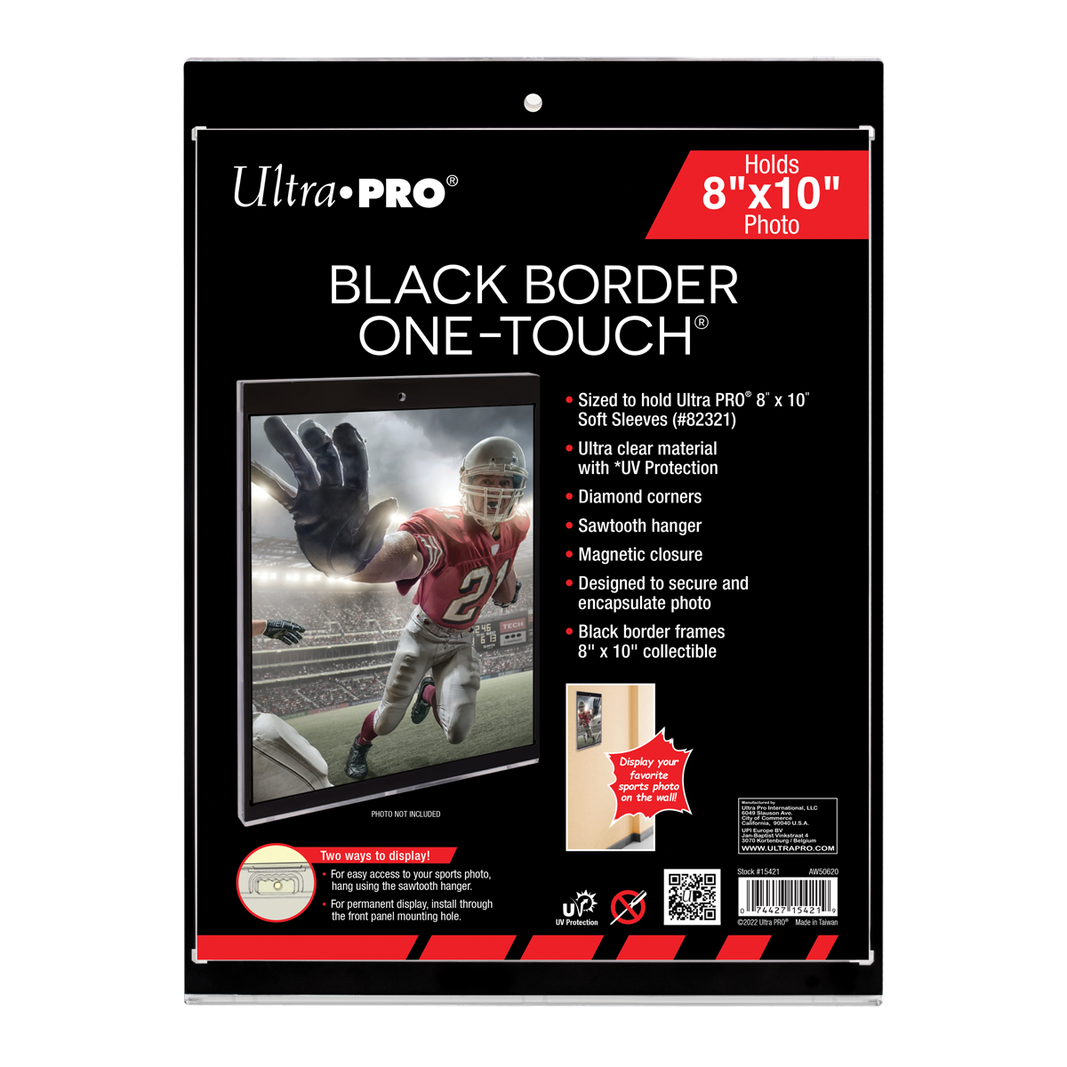 Ultra PRO 8" x 10" Black Border UV ONE-TOUCH Magnetic Holder
