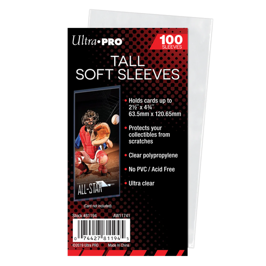 Ultra PRO 2.5" x 4.75" Tall Card Sleeves (100)