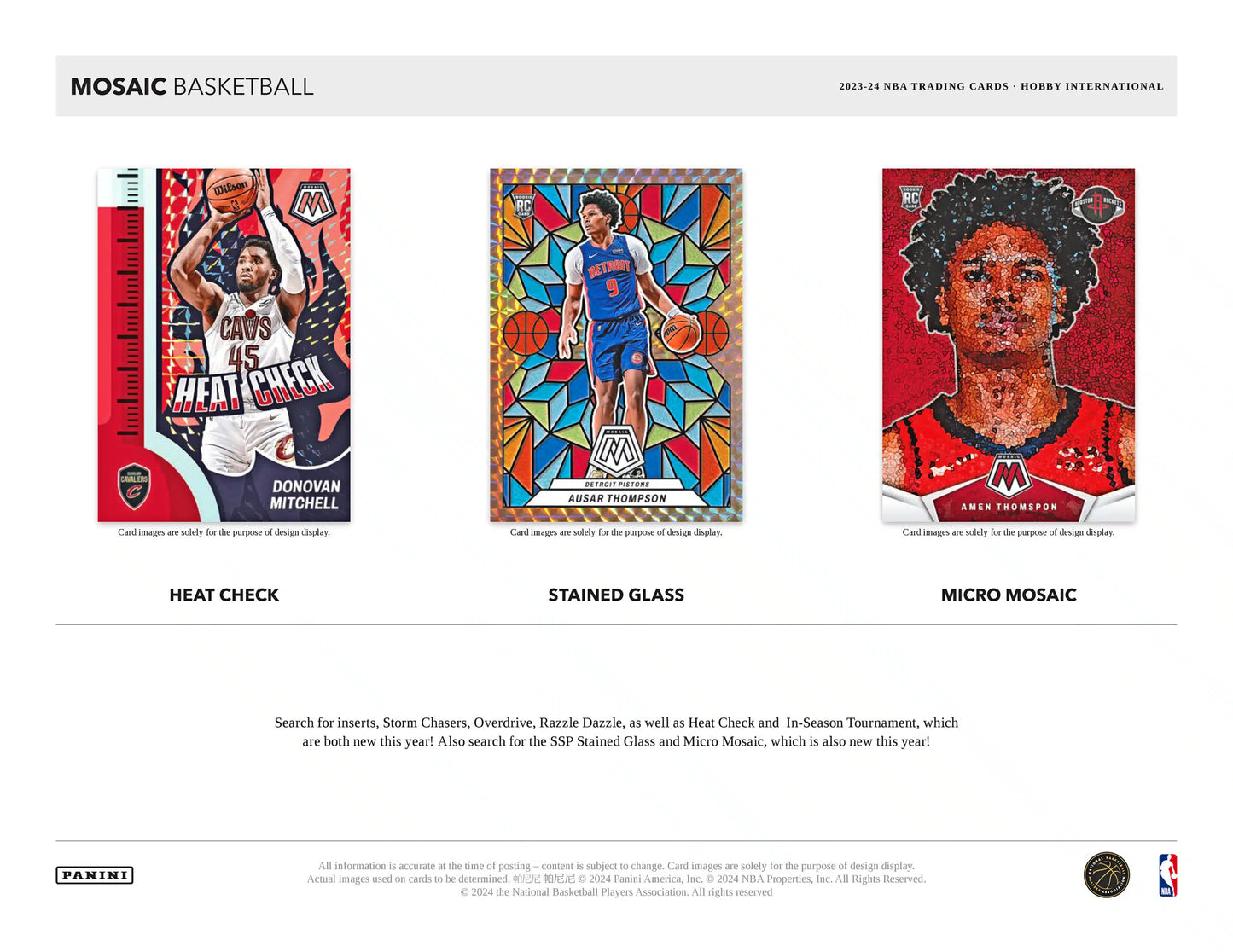 Panini Mosaic NBA Basketball 2023/24 - International Hobby Box