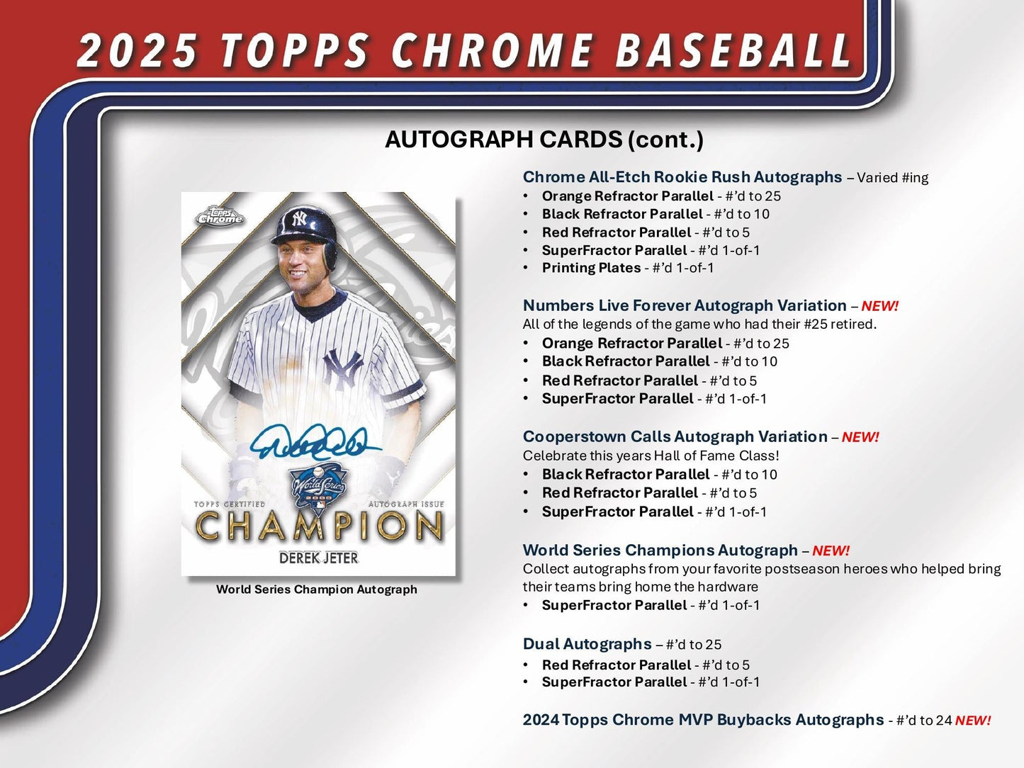 Topps Chrome Baseball 2025 - Hobby Box