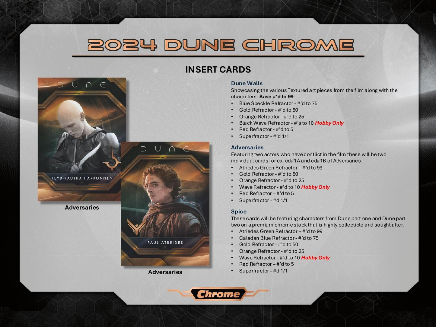 Topps Chrome Dune 2024 - Hobby Box