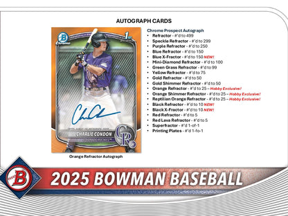 Topps Bowman Baseball 2025 - Hobby Box