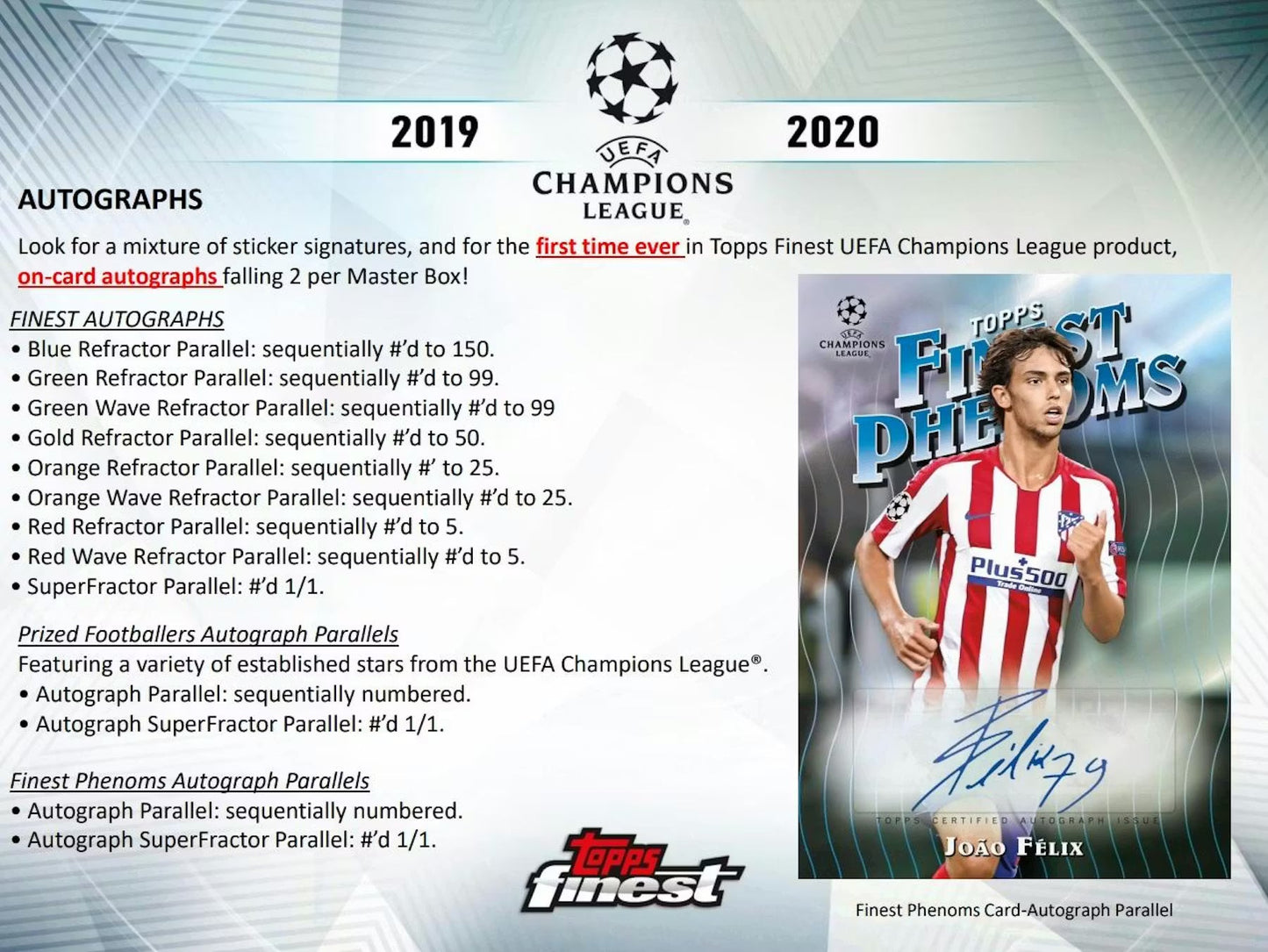 Topps Finest Champions League 2019/20 - Hobby Box