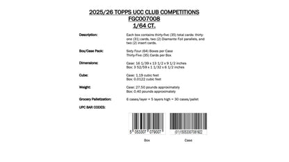 Topps UEFA Club Competitions Flagship 2025/26 - Hanger Pack