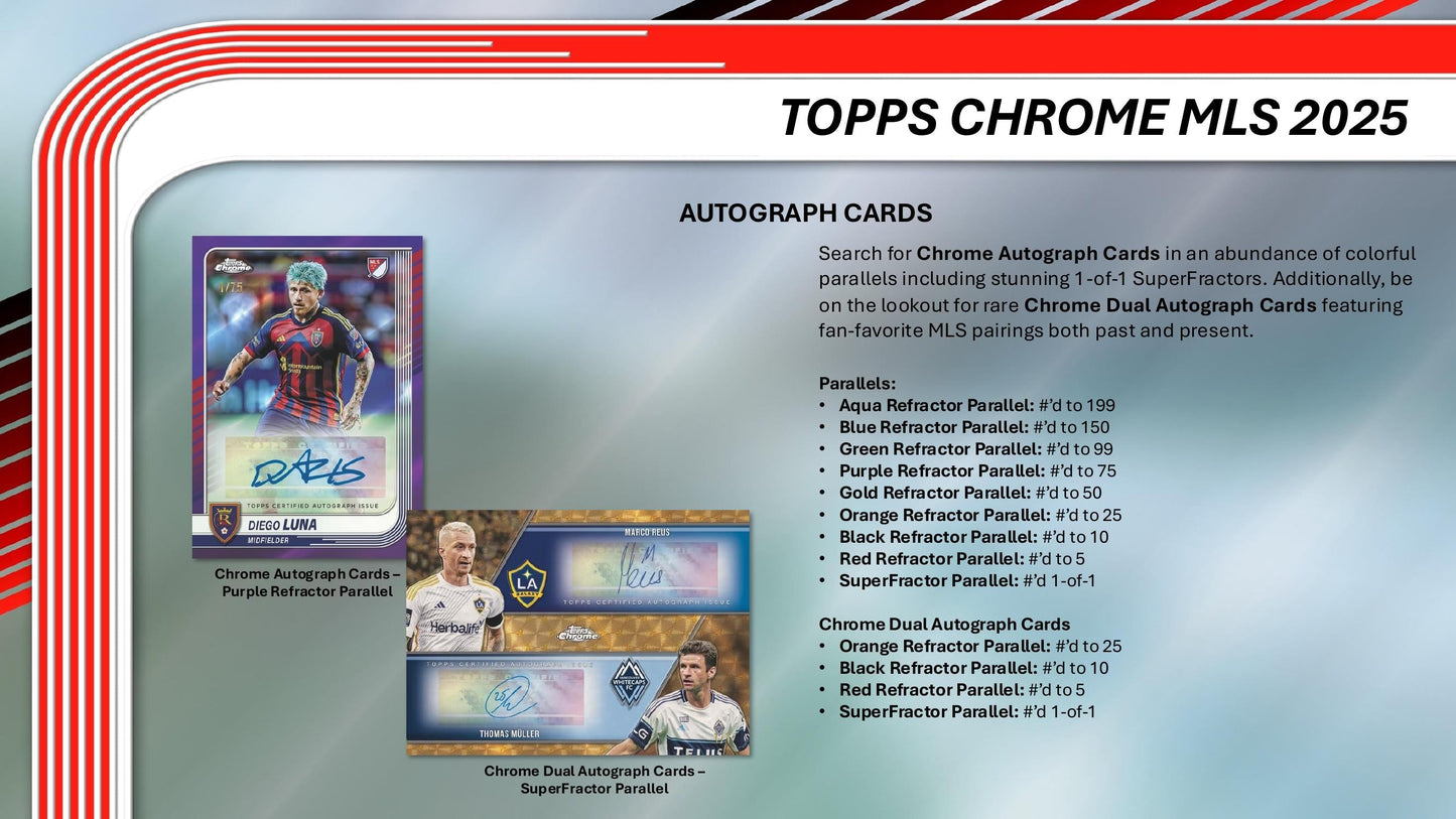Topps Chrome MLS 2025 - Value Box