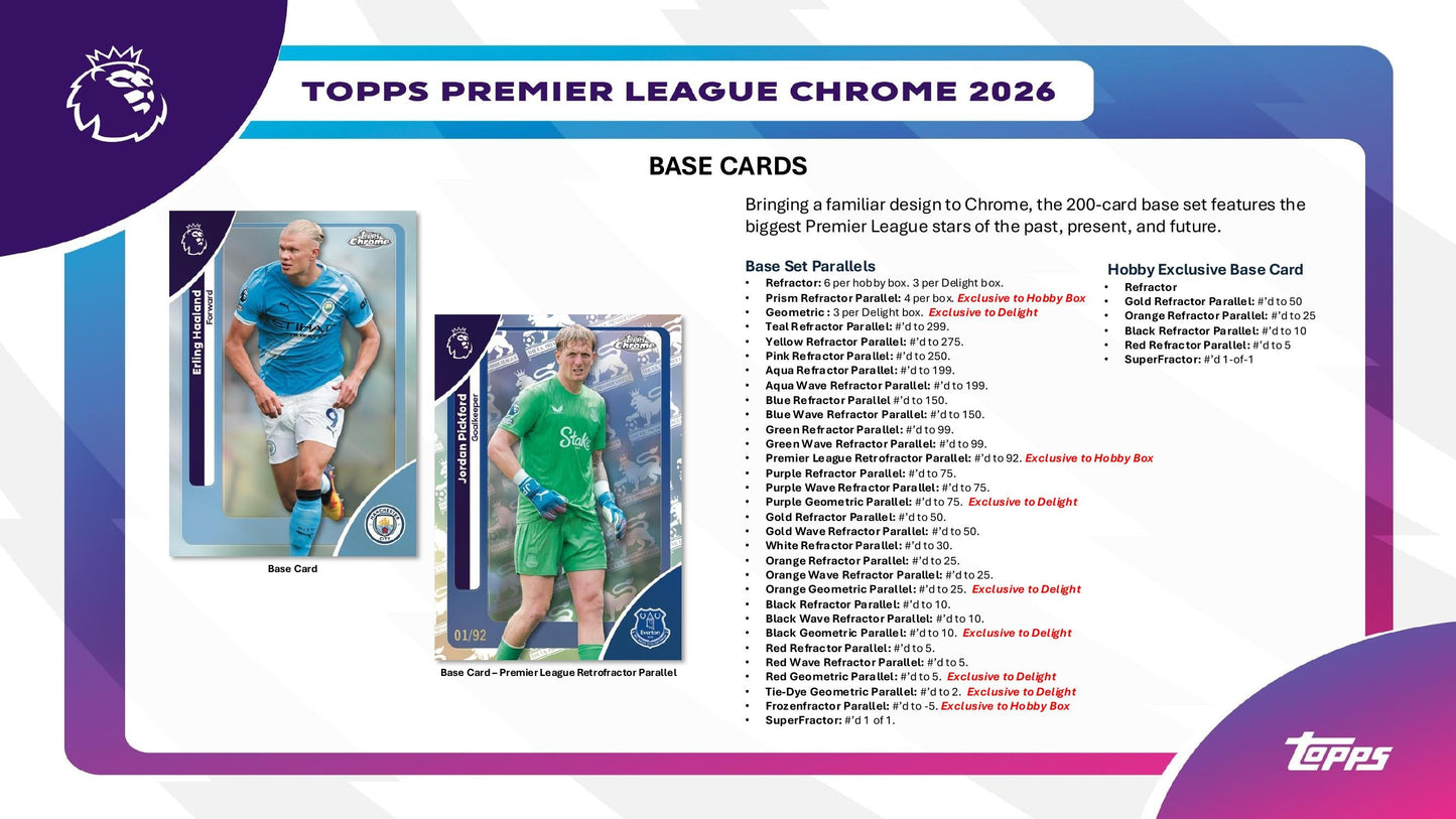 Topps Chrome Premier League 2025/26 - Hanger Pack