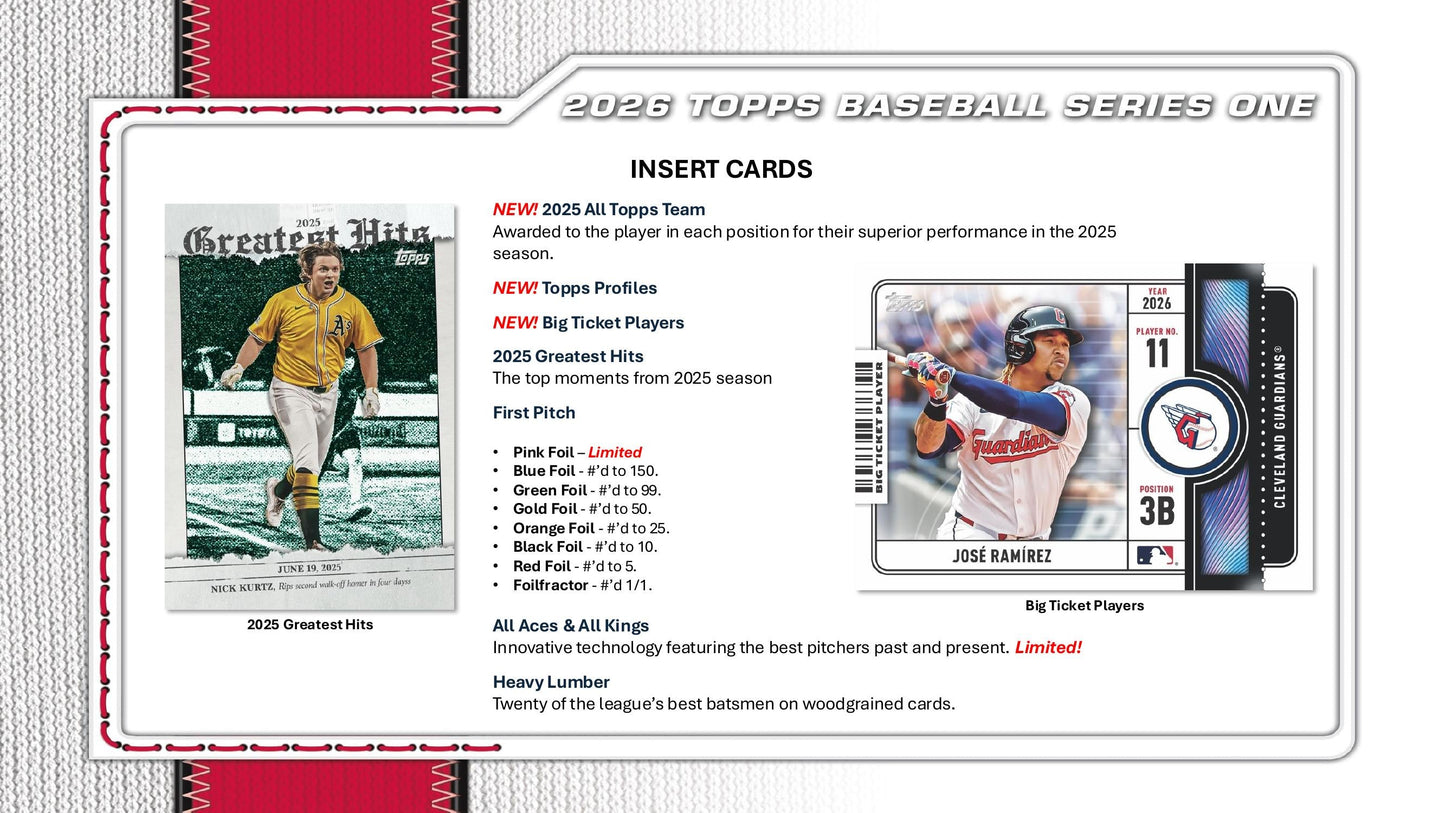 Topps MLB Baseball Series 1 2026 - Hobby Box