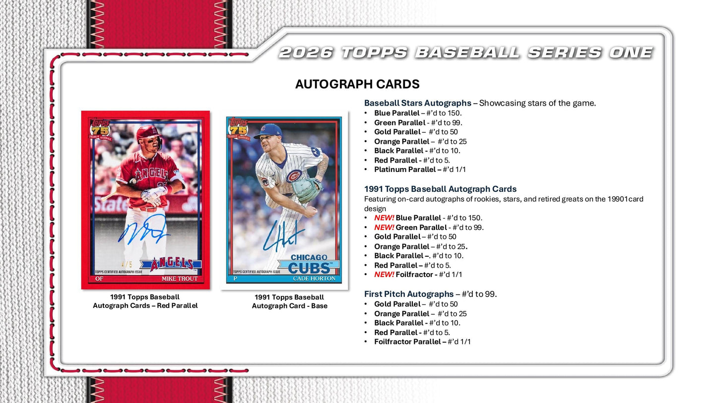 Topps MLB Baseball Series 1 2026 - Hobby Box