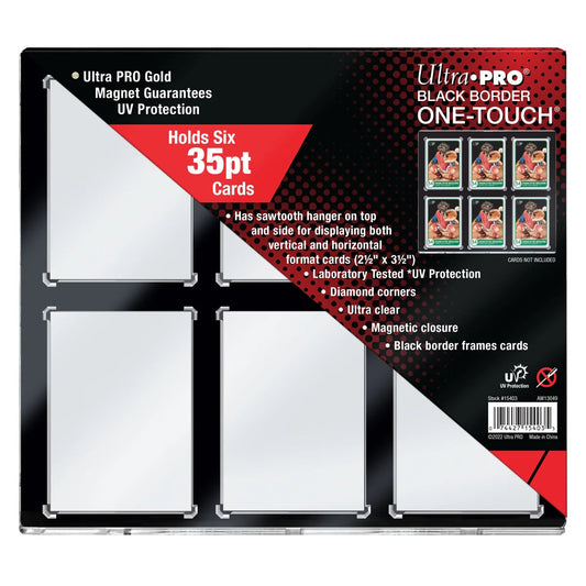 Ultra PRO 35PT 6-Card Black Border UV ONE-TOUCH Magnetic Holder