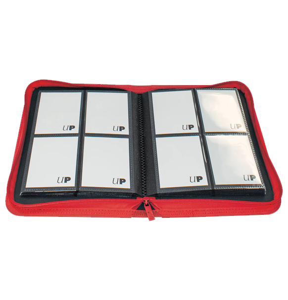 Ultra PRO Vivid 4-Pocket Zippered PRO-Binder - Red