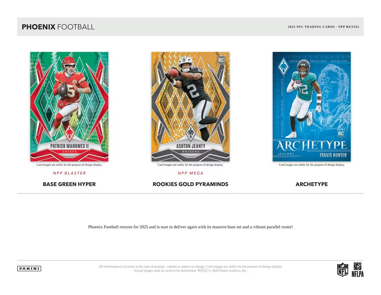 Panini Phoenix Football 2025 - Mega Box