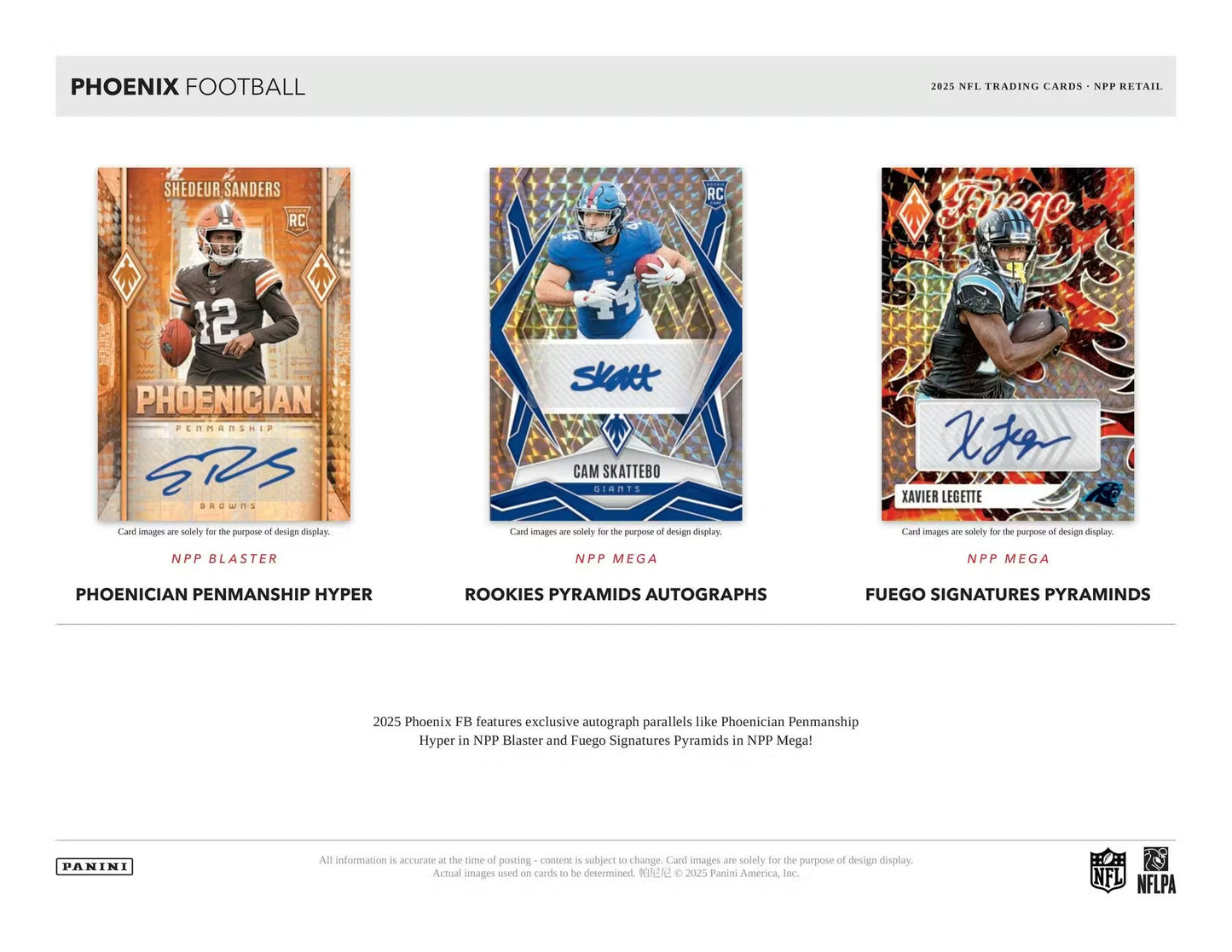 Panini Phoenix Football 2025 - Mega Box