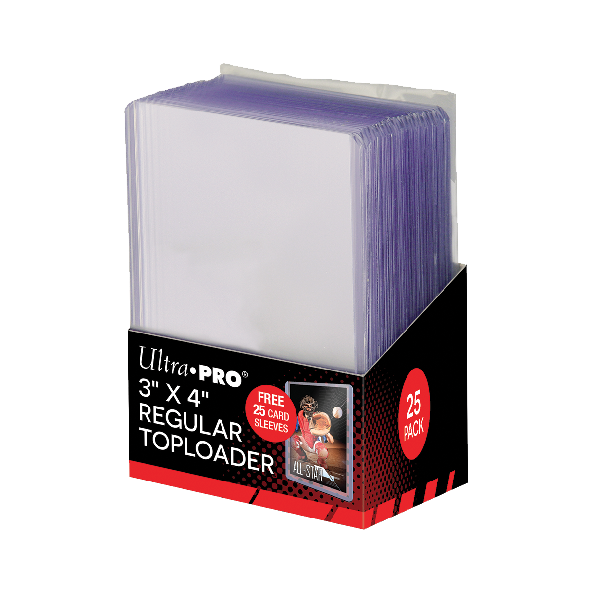 Ultra PRO 3" X 4" Clear Toploader with Penny Sleeves (25)