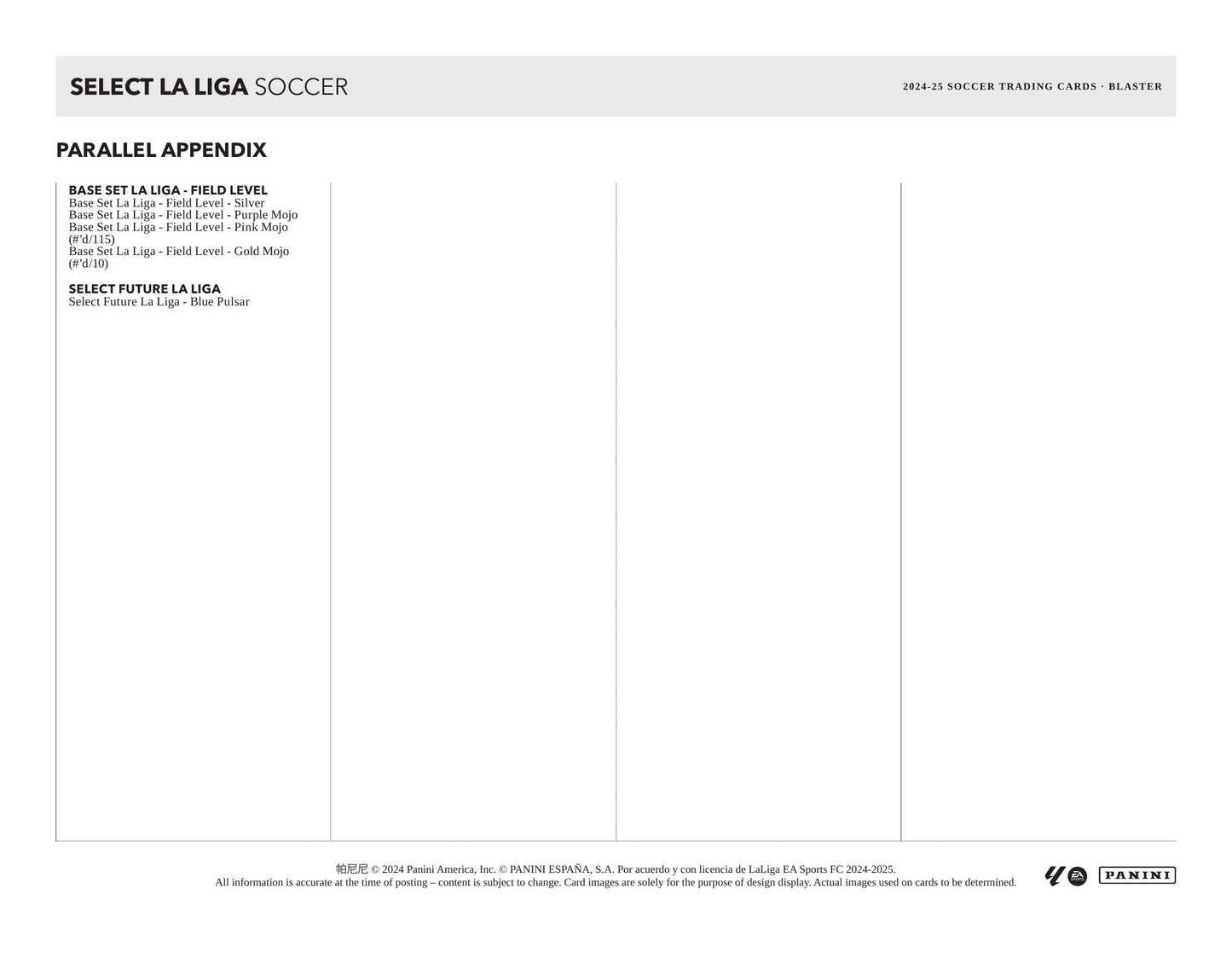 Panini Select La Liga 2024/25 - Blaster Box
