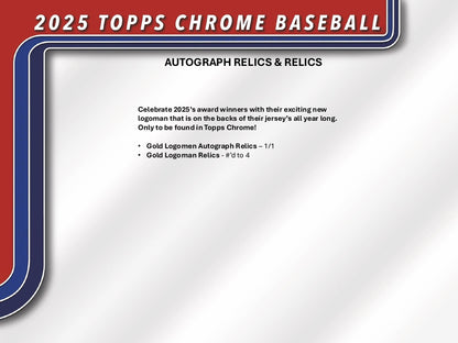 Topps Chrome Baseball 2025 - Jumbo Box
