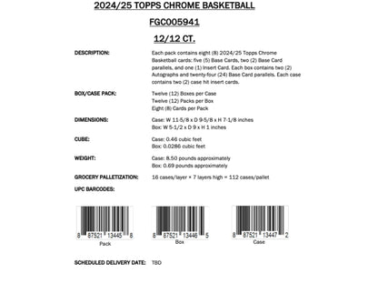 Topps Chrome Basketball 2024/25 - Hobby Box