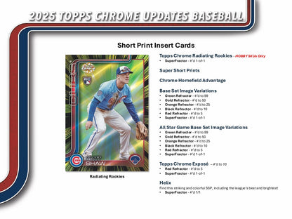 Topps Chrome Updates Baseball 2025 - Jumbo Box