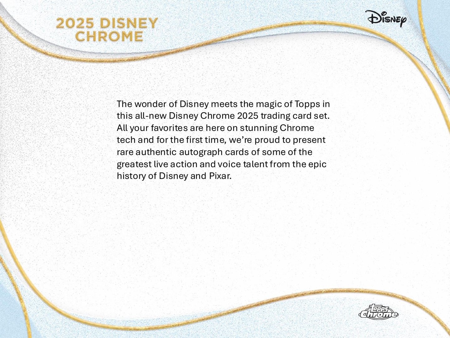 Topps Chrome Disney 2025 - Hobby Box