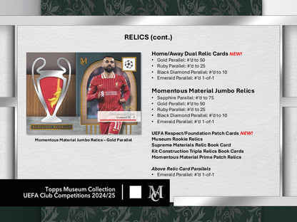 Topps Museum Collection UEFA Club Competitions 2024/25 - Hattrick box