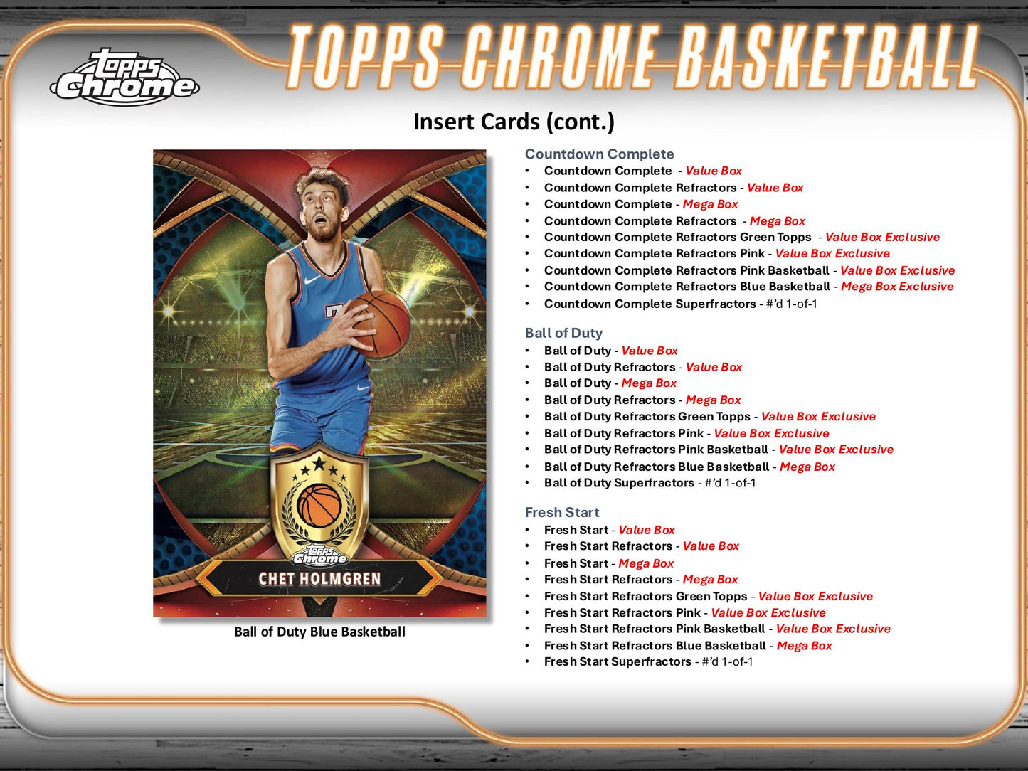 Topps Chrome Basketball 2024/25 - Value Box