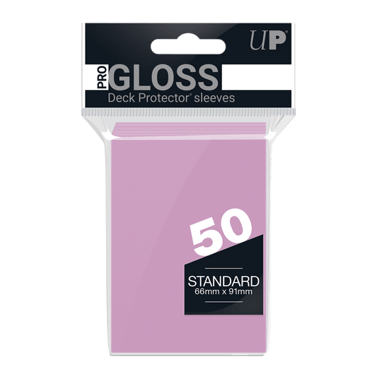Ultra PRO PRO-Gloss Standard Deck Protector sleeves - Bright Pink (50)