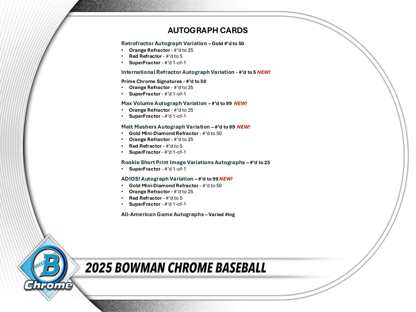 Topps Bowman Chrome Baseball 2025 - Hobby Box