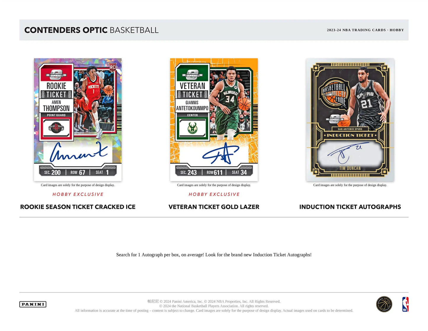 Panini Contenders Optic NBA Basketball 2023/24 - Hobby Box