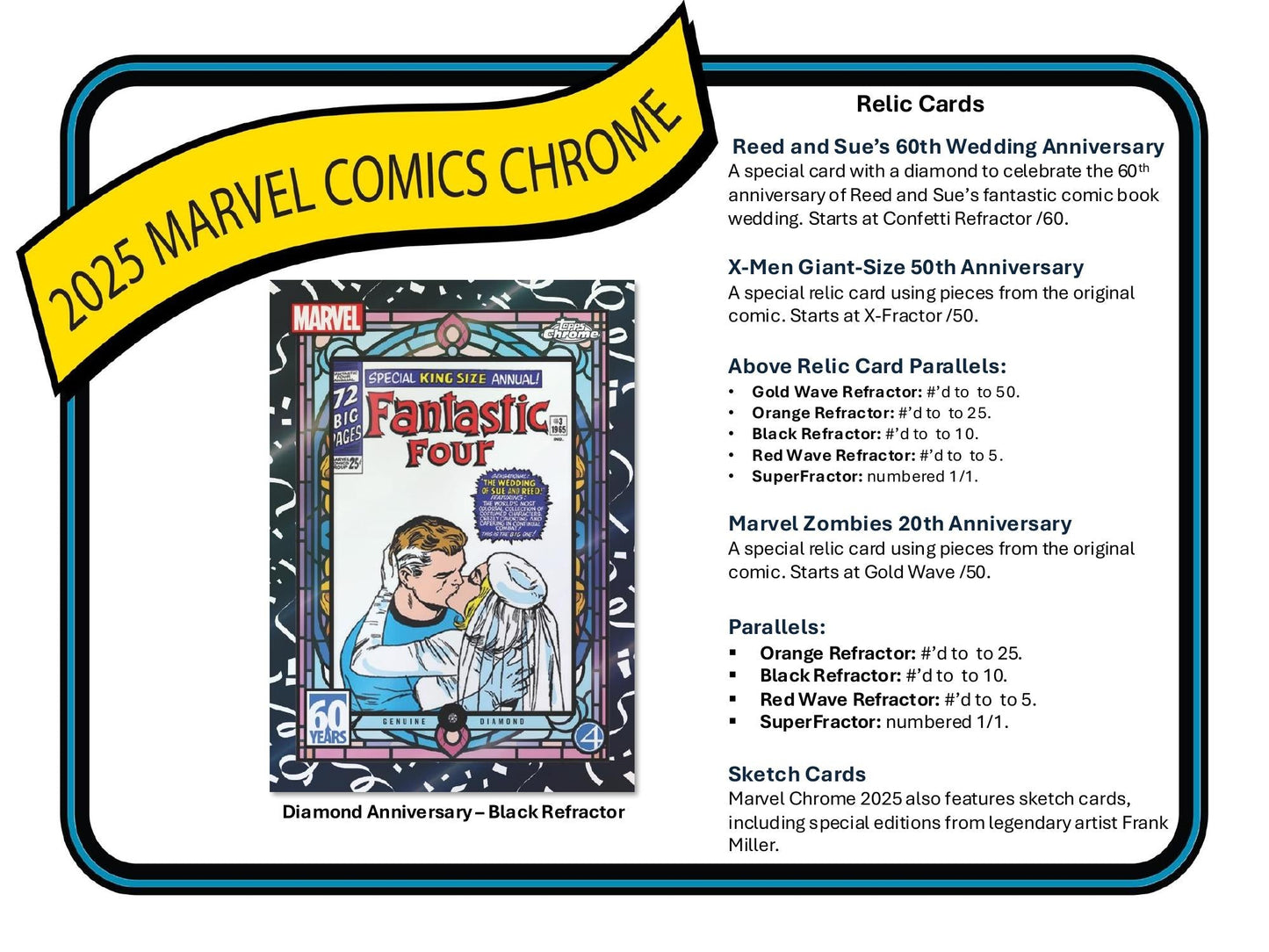 Topps Chrome Marvel 2025 - Hobby Box