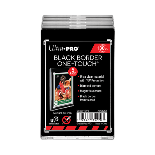 Ultra PRO 130PT Black Border UV ONE-TOUCH Magnetic Holder (5-pack)