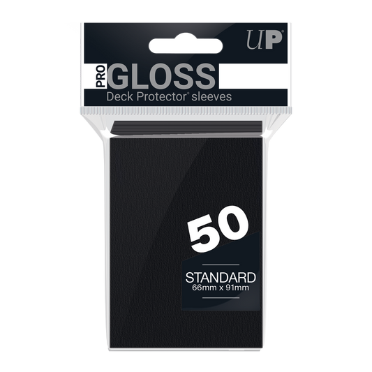 Ultra PRO PRO-Gloss Standard Deck Protector sleeves - Black (50)