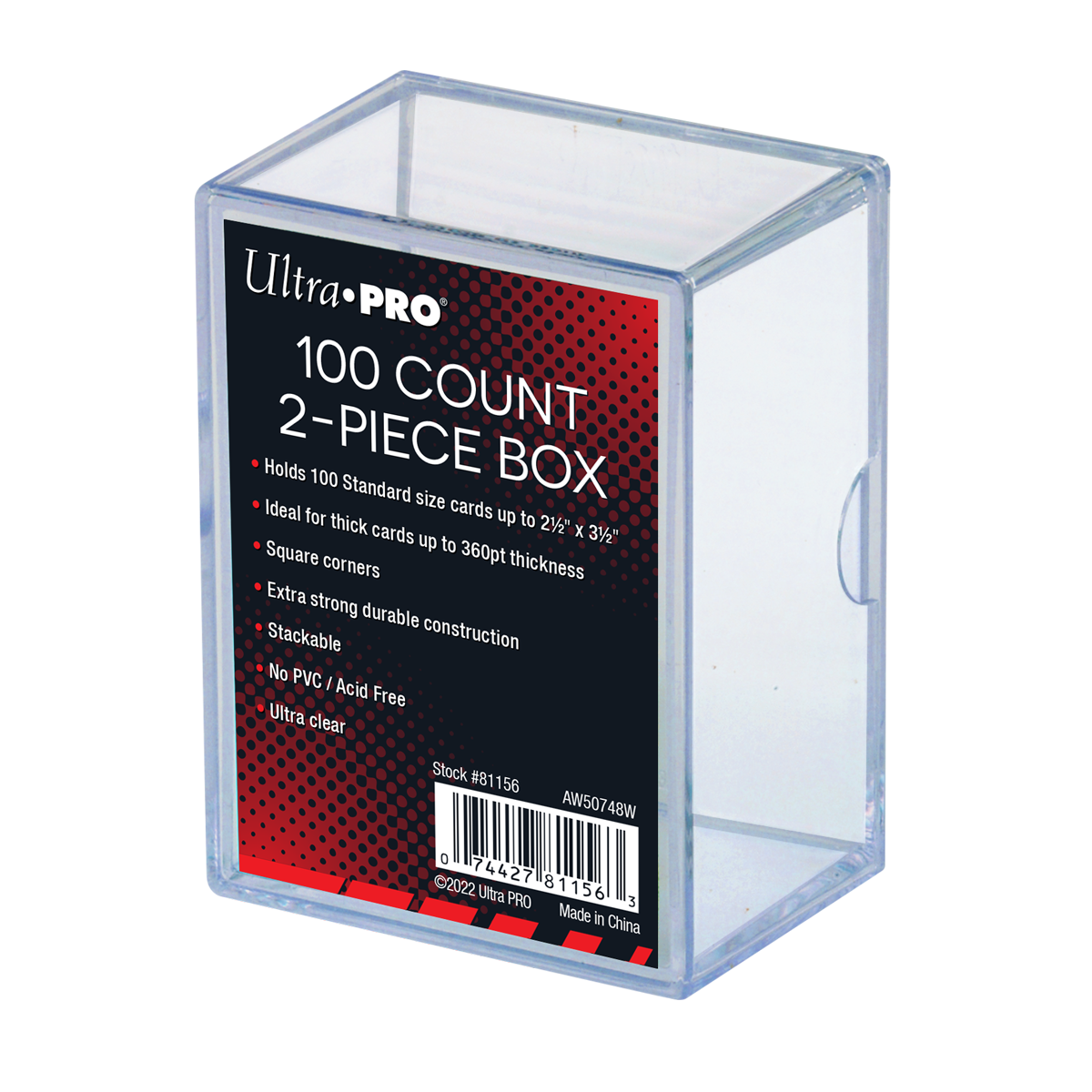 Ultra PRO 2-Piece 100 Count Clear Card Storage Box