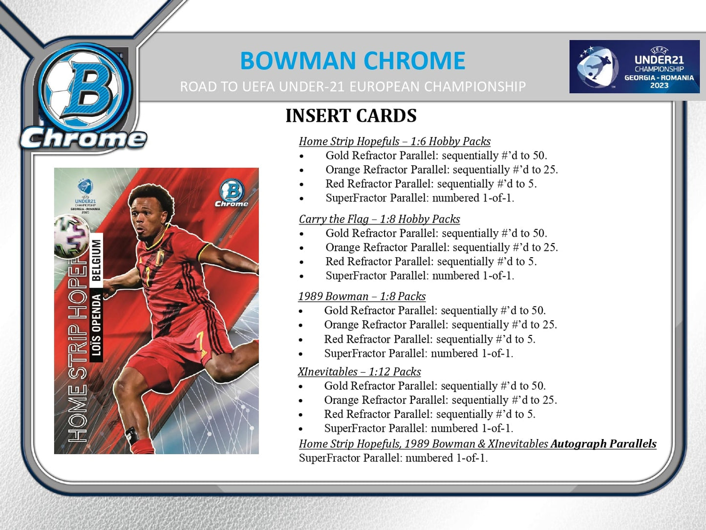 Topps Bowman Chrome U21 EURO 2023 - Hobby Box