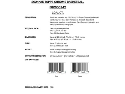 Topps Chrome Basketball 2024/25 - Breaker's Delight