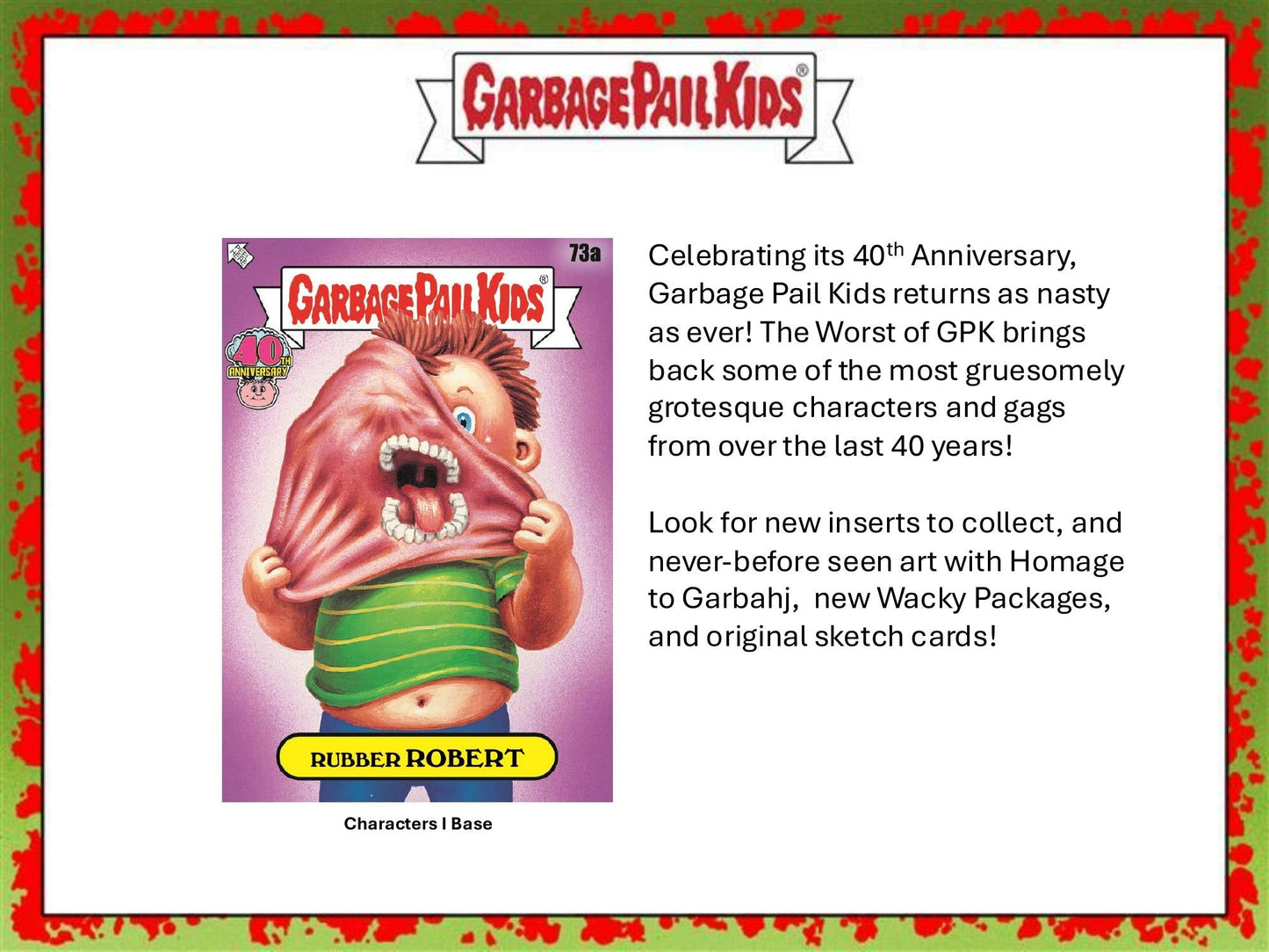 Topps Worst of Garbage Pail Kids 40th Anniversary - Hobby Box