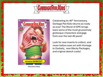 Topps Worst of Garbage Pail Kids 40th Anniversary - Hobby Box